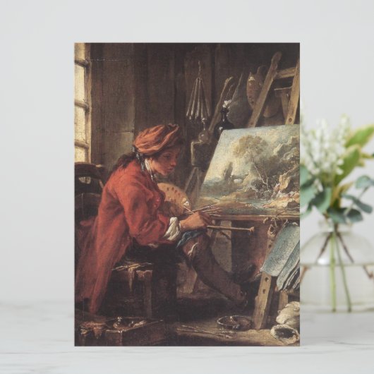 彼のスタジオの画家(Fransois Boucher著) カード (スタンド正面)