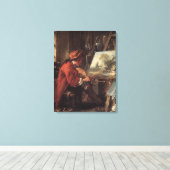 彼のスタジオの画家(Fransois Boucher著) キャンバスプリント (インサイチュ (ウッドフロア))