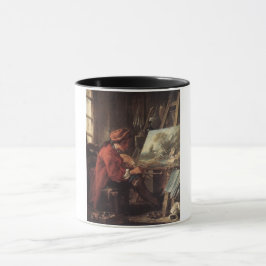 彼のスタジオの画家（Fransois Boucher著） マグカップ