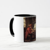 彼のスタジオの画家（Fransois Boucher著） マグカップ (正面左)