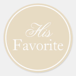 彼のステッお気に入りのク結婚ベージュアイボリーカーキ ラウンドシール