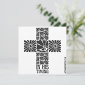 彼のタイミングでキリスト教のクロスカードのキリスト教の信仰 シーズンカード (スタンド正面)