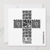 彼のタイミングでキリスト教のクロスカードのキリスト教の信仰 シーズンカード (裏面)