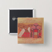 彼のテントの外のGenghis Khan 缶バッジ (正面&裏面)