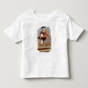 彼のテーブルのベンジャミン・フランクリンのモデル トドラーTシャツ