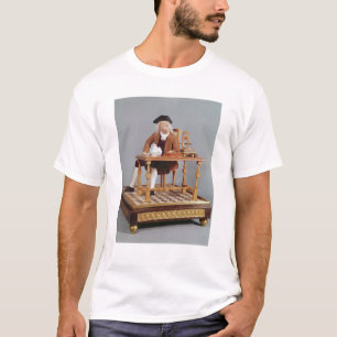 彼のテーブルのベンジャミン・フランクリンのモデル Tシャツ