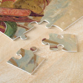 彼のトナカイのそりのヴィンテージサンタ ジグソーパズル (側面)