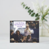 彼のドラッグは好きだが彼の財布は燃えている！ ポストカード (スタンド正面)