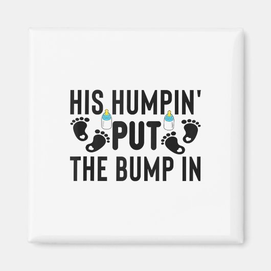 彼のハインプが妊娠発表のバンプを作った マグネット (正面)