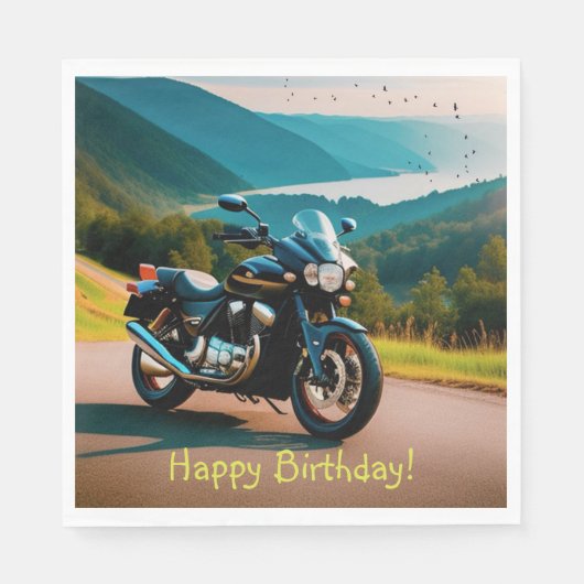 彼のバイク スタンダードランチョンナプキン (正面)