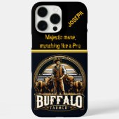 彼のバイソン農家の世話をする専用の飼い主 Case-Mate iPhoneケース (裏面)