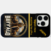 彼のバイソン農家の世話をする専用の飼い主 Case-Mate iPhoneケース (裏面 (横))