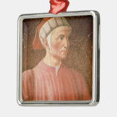 彼のバストのダンテ・アリギエーリの(1265-1321年の)詳細、fr メタルオーナメント (左)