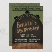 彼のバック誕生日招待状に沿ってネズミ 招待状 (正面/裏面)