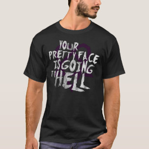 彼のバンド君のかわいらし顔は地獄に落ちる Tシャツ