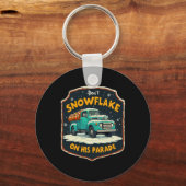 彼のパレードプロトランプ雪の除去雪の上に雪の結晶を使用しない キーホルダー (正面)