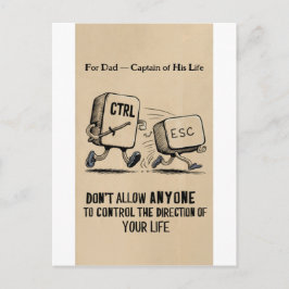 彼のパーソナライズされた人生のはがきのパパキャプテンのために ポストカード