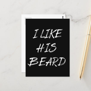 彼のヒゲが面白いと好きなんだbeardedman funny ポストカード