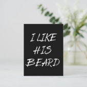 彼のヒゲが面白いと好きなんだbeardedman funny ポストカード (スタンド正面)