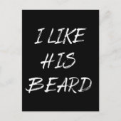 彼のヒゲが面白いと好きなんだbeardedman funny ポストカード (正面)