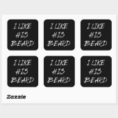 彼のヒゲが面白いと好きになっちゃう スクエアシール (シート)