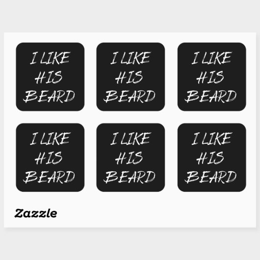 彼のヒゲが面白い Beardedman 面白い スクエアシール (シート)