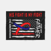 彼のファイトファーザーパパChd認識度アメリカンUsa Fl フリースブランケット (正面(横))