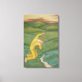 彼のフィールドで羊飼い（Eugeniusz Zak著） キャンバスプリント