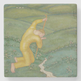 彼のフィールドで羊飼い（Eugeniusz Zak著） ストーンコースター