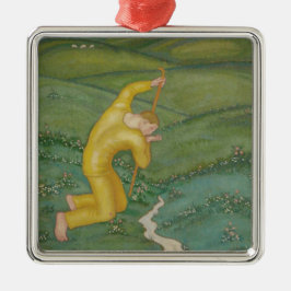 彼のフィールドで羊飼い（Eugeniusz Zak著） メタルオーナメント