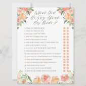 彼のブライドシャワーゲームについて何と言った？ 招待状 (正面)