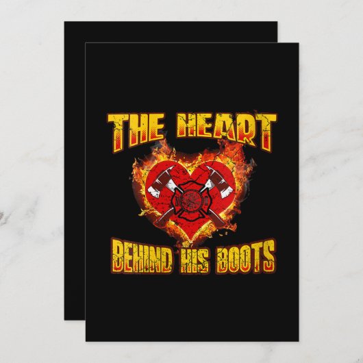彼のブーツの後ろのハート | Fire Fighter Lovers シーズンカード (正面/裏面)