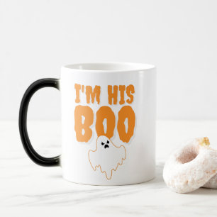 彼のブー幽霊おもしろいハロウィーン モーフィングマグカップ