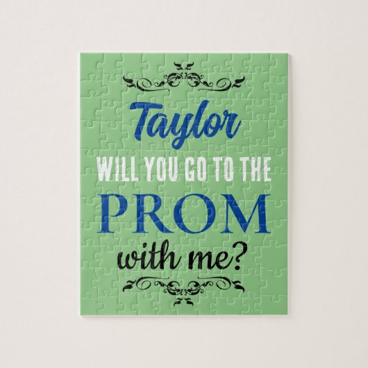 彼のプロムまたはホームカミングのジグカスタムソーの提案 ジグソーパズル (縦)