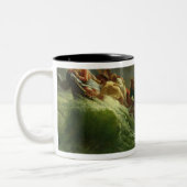 彼のボートで眠っているキリスト ツートーンマグカップ (左)