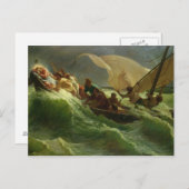 彼のボートで眠っているキリスト ポストカード (正面/裏面)