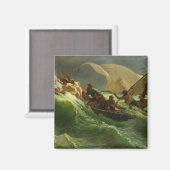 彼のボートで眠っているキリスト マグネット (正面/裏面)