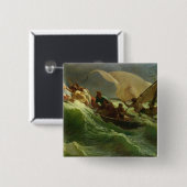 彼のボートで眠っているキリスト 缶バッジ (正面&裏面)