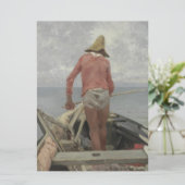 彼のボートの漁師（Vincenzo Caprile著） カード (スタンド正面)