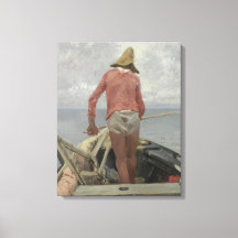 彼のボートの漁師（Vincenzo Caprile著）