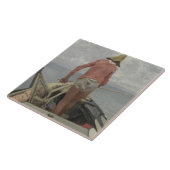 彼のボートの漁師（Vincenzo Caprile著） タイル (側面)