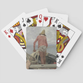 彼のボートの漁師（Vincenzo Caprile著） トランプ