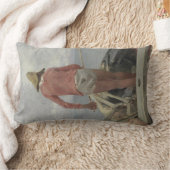 彼のボートの漁師(Vincenzo Caprile著) ランバークッション (ブランケット)