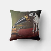 彼のマスターの声のヴィンテージ色 クッション (裏面)