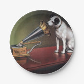 彼のマスターの声のヴィンテージ色 ペーパープレート (正面)