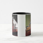 彼のマスターの声のヴィンテージ色 マグカップ (中央)