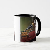 彼のマスターの声のヴィンテージ色 マグカップ (正面右)