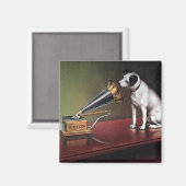 彼のマスターの声のヴィンテージ色 マグネット (正面/裏面)