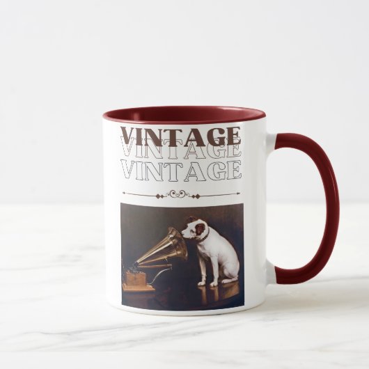 彼のマスターの声のヴィンテージ マグカップ (右)