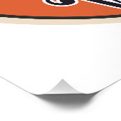 彼のマスターの声オレンジ色ヴィンテージ ポスター (コーナー)